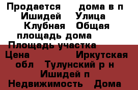 Продается 1/2 дома в п. Ишидей. › Улица ­ Клубная › Общая площадь дома ­ 54 › Площадь участка ­ 800 › Цена ­ 160 000 - Иркутская обл., Тулунский р-н, Ишидей п. Недвижимость » Дома, коттеджи, дачи продажа   . Иркутская обл.